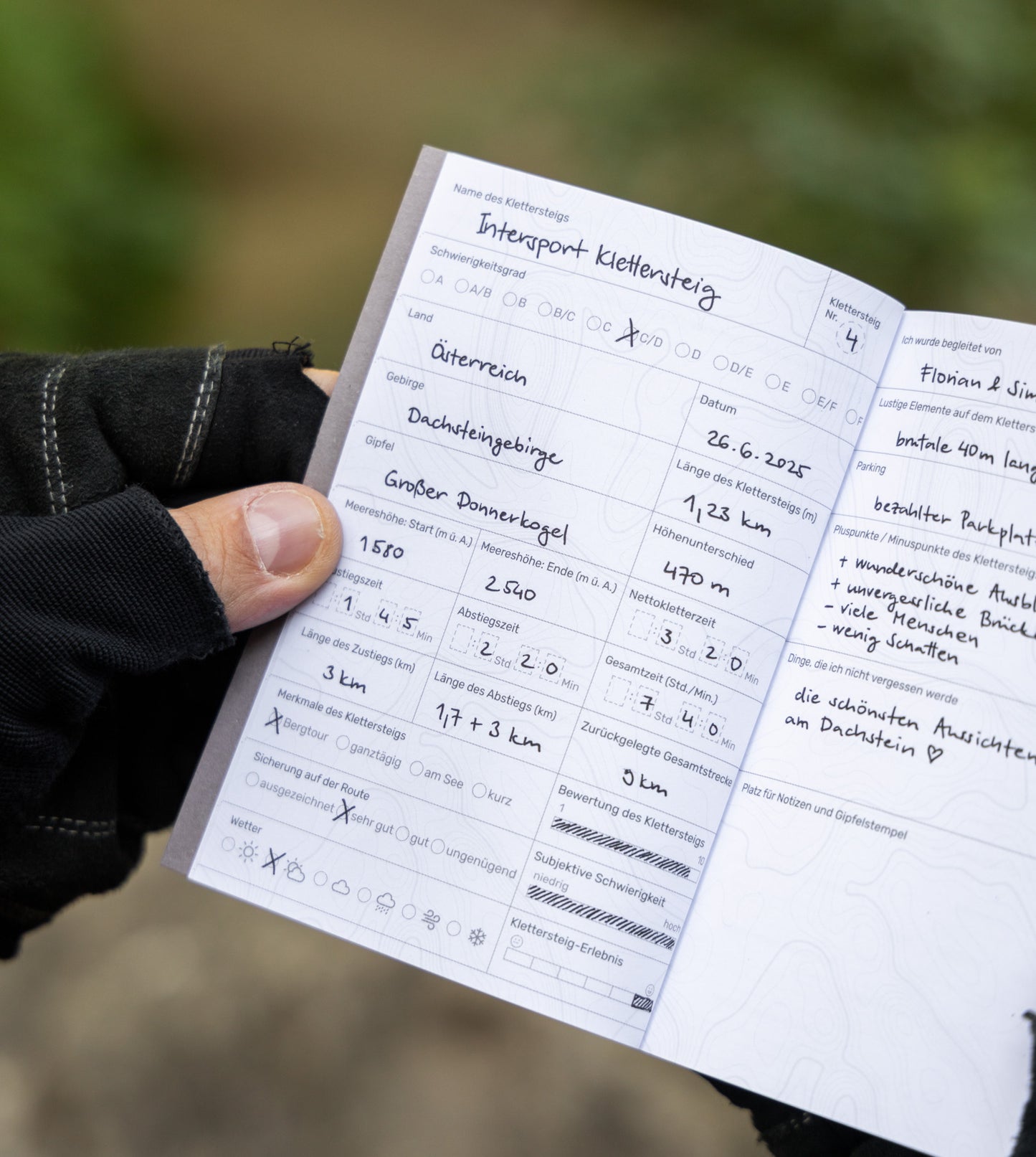 2x Klettersteigtagebuch