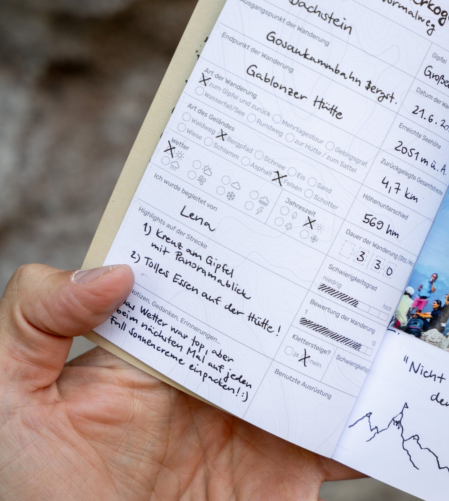 Wandertagebuch