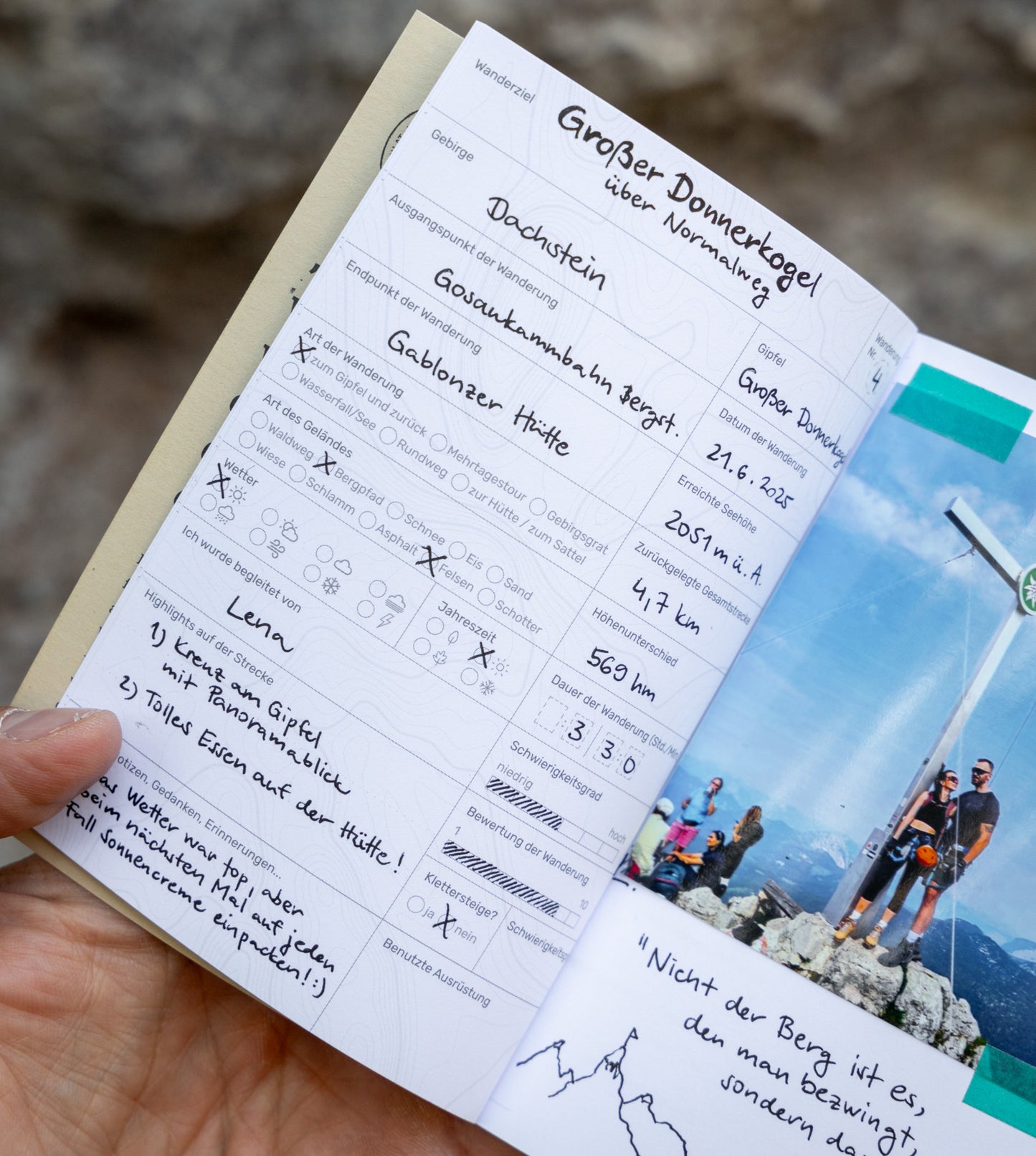 2x Wander-Tagebuch